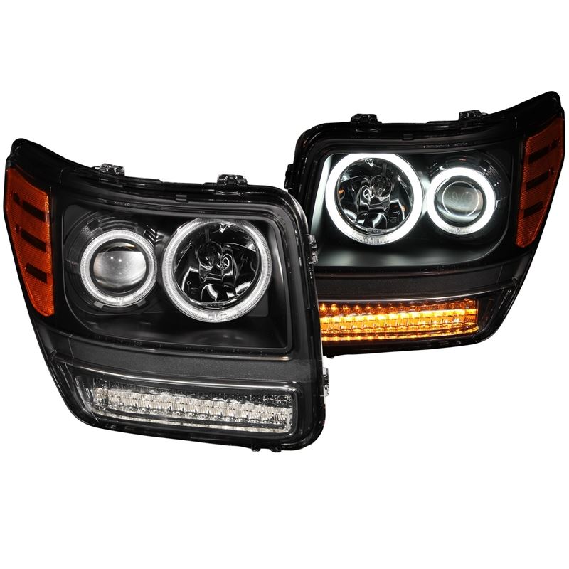 ANZO USA 2007-2012 Dodge Nitro Projector Headlights w/ Halo Black (CCFL) G2 (111145)