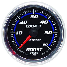 Load image into Gallery viewer, AutoMeter Cobalt 52mm 0-60 PSi Boost Gauge (6170)