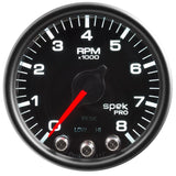 AutoMeter Spek-Pro Gauge Tach 2 1/16in 8K Rpm W/ Shift Light and Peak Mem Blk/Blk (P33432)