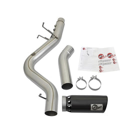 aFe ATLAS 4 IN Aluminized Steel DPF-Back Exhaust System w/Black Tip (49-04085-B)