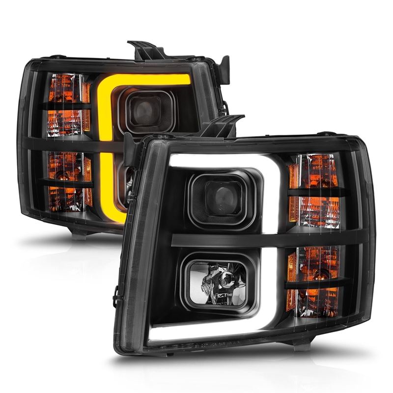 ANZO USA Projector Headlight Set for 2007-2013 Chevrolet Silverado 1500 (111545)