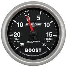 Load image into Gallery viewer, AutoMeter Sport-Comp II VAC/Boost 2 5/8in 30 IN HG-20PSI Mechanical Gauge (7601)