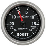 AutoMeter Sport-Comp II VAC/Boost 2 5/8in 30 IN HG-20PSI Mechanical Gauge (7601)