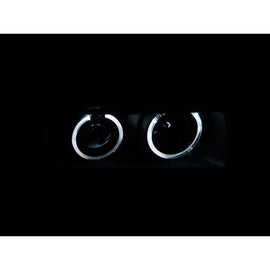 ANZO USA 1992-1998 BMW 3 Series E36 Projector Headlights w/ Halo Black G2 1 pc (121325)