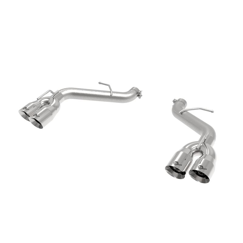 aFe MACH Force-Xp 2-1/2 IN 409 Stainless Steel Axle-Back Exhaust System Polished (49-44119NM-P)