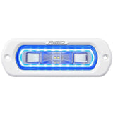 Rigid Industries SR-L Series Marine Spreader Pod, 2 Wire Flush Mount, White W/Blue Halo (51201)