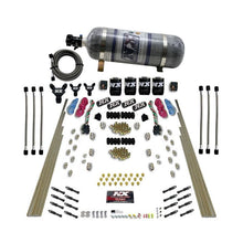 Load image into Gallery viewer, Nitrous Express 8 Cyl Dry Direct Port Dual Stage 4 Solenoids Nitrous Kit (200-600HP) w/Comp Bottle (93106-12)