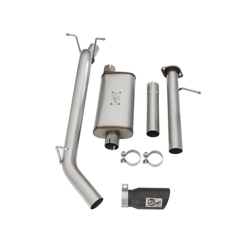 aFe MACH Force-Xp 3 IN 409 Stainless Steel Cat-Back Exhaust System w/Black Tip (49-44058-B)