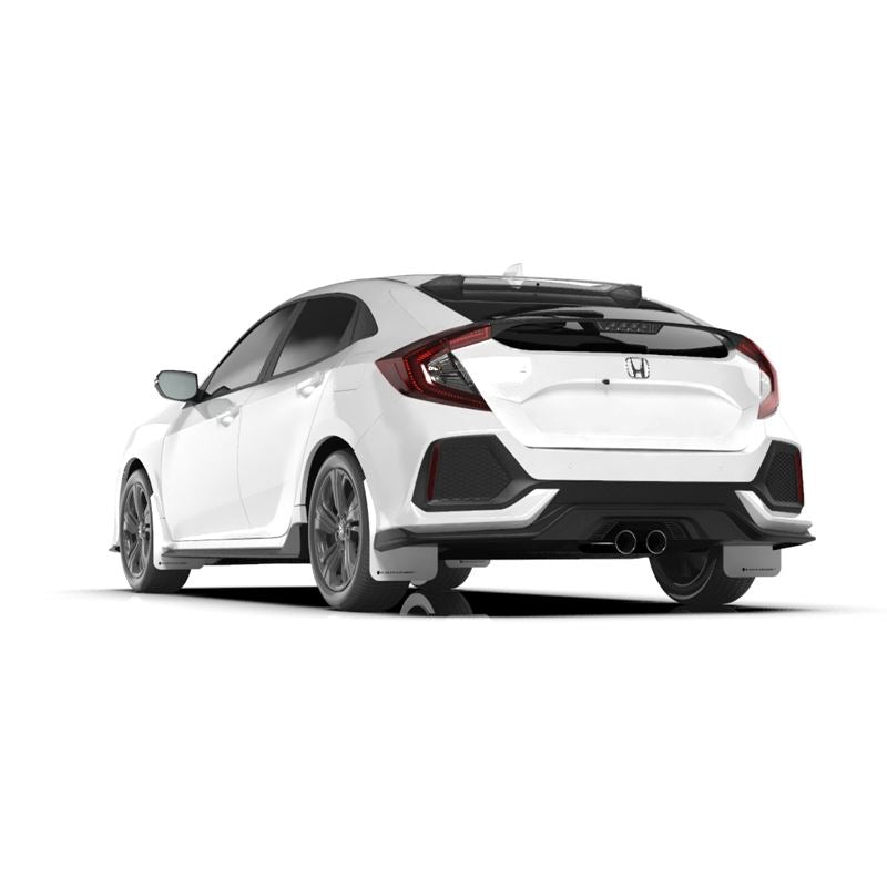 Rally Armor Mud Flap White/Black Logo for 2017-2020 Honda Civic (MF51-UR-WH/BLK)