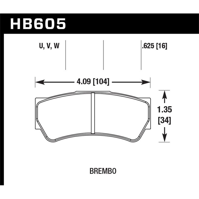 Hawk Performance DTC-80 Disc Brake Pad (HB605Q.625)