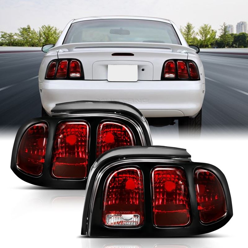 ANZO USA Tail Light Assembly, Dark Red Lens, OE Style, (321350)