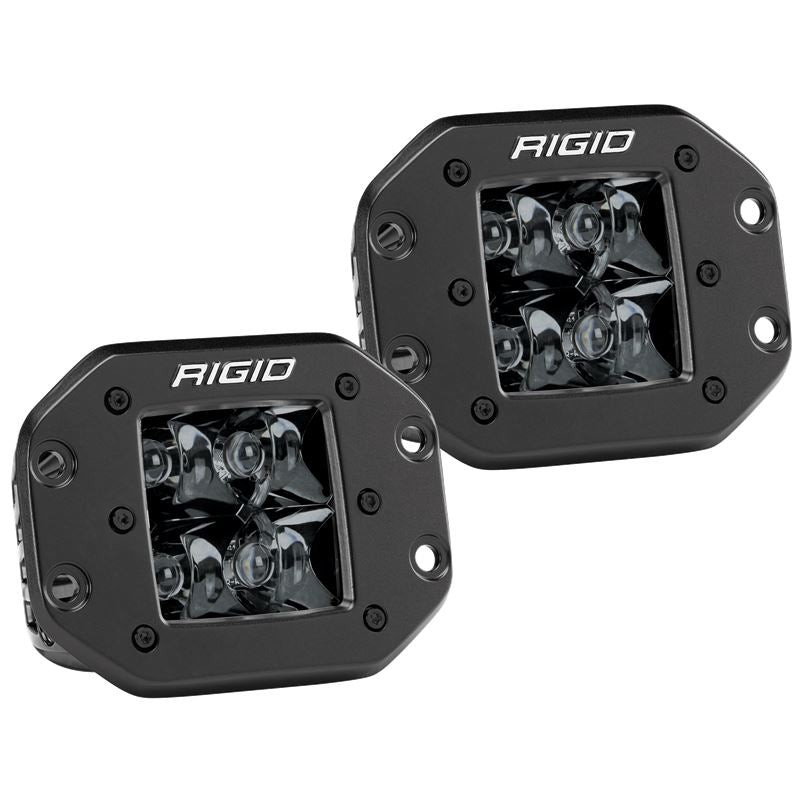 Rigid Industries D2 - Midnight Edition Flush Mount Spot Lights (212213BLK)