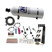 Load image into Gallery viewer, Nitrous Express 4 Cyl SX2 Nozzle Nitrous Kit (100-300HP x 2) w/15lb Bottle (90094-15)