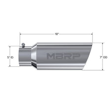 Load image into Gallery viewer, MBRP Exhaust Tip. 7in. O.D. Rolled End. 5in. let 18in. length. T304 (T5127)