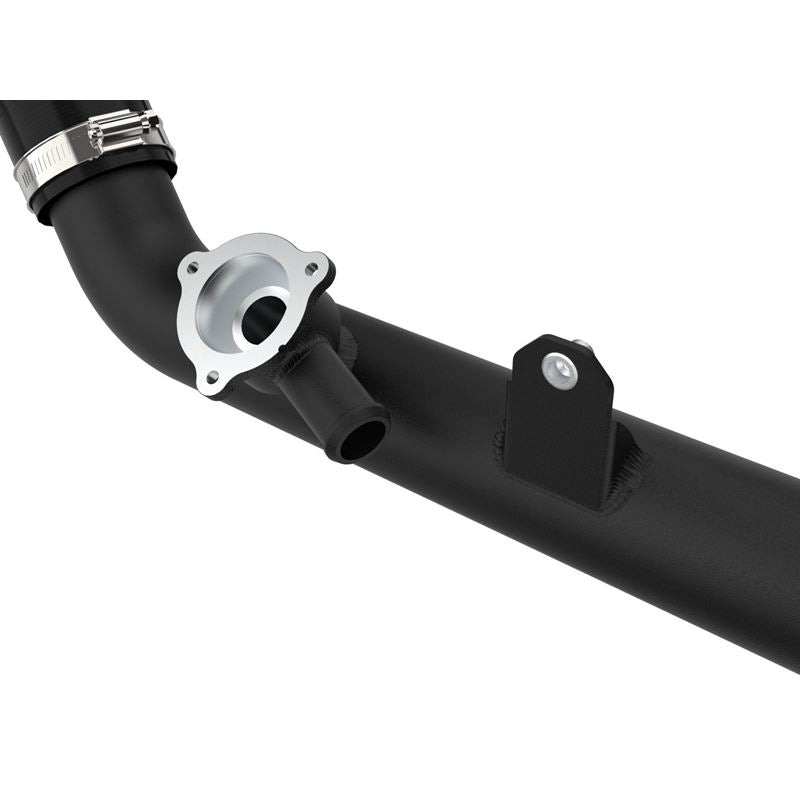 aFe Power Bladerunner 2-1/4 IN Aluminum Hot Charge Pipe Black - Black for 20-23 Ford Explorer/Explorer ST (46-20658-B)