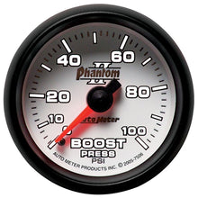 Load image into Gallery viewer, AutoMeter Phantom II 52.4mm Mechanical 0-100psi Boost Gauge (7506)