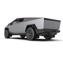 Load image into Gallery viewer, Rally Armor Black UR Mud Flap Metallic Black Logo for 2024 Tesla Cybertruck (MF112-UR-BLK-SIL)