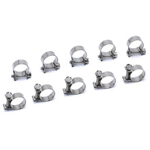 Load image into Gallery viewer, HPS #17 Stainless Steel Fuel Injection Hose Clamps 10pc Pack 19/32&quot; 43/64&quot; (15mm 17mm) (FIC 15x10) (FIC-15x10)