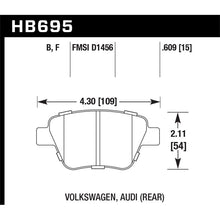 Load image into Gallery viewer, Hawk Performance HPS 5.0 Brake Pads (HB695B.609)