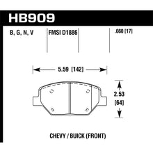 Load image into Gallery viewer, Hawk Performance HPS Disc Brake Pad for 2018-2018 Chevrolet Camaro (HB909B.660)