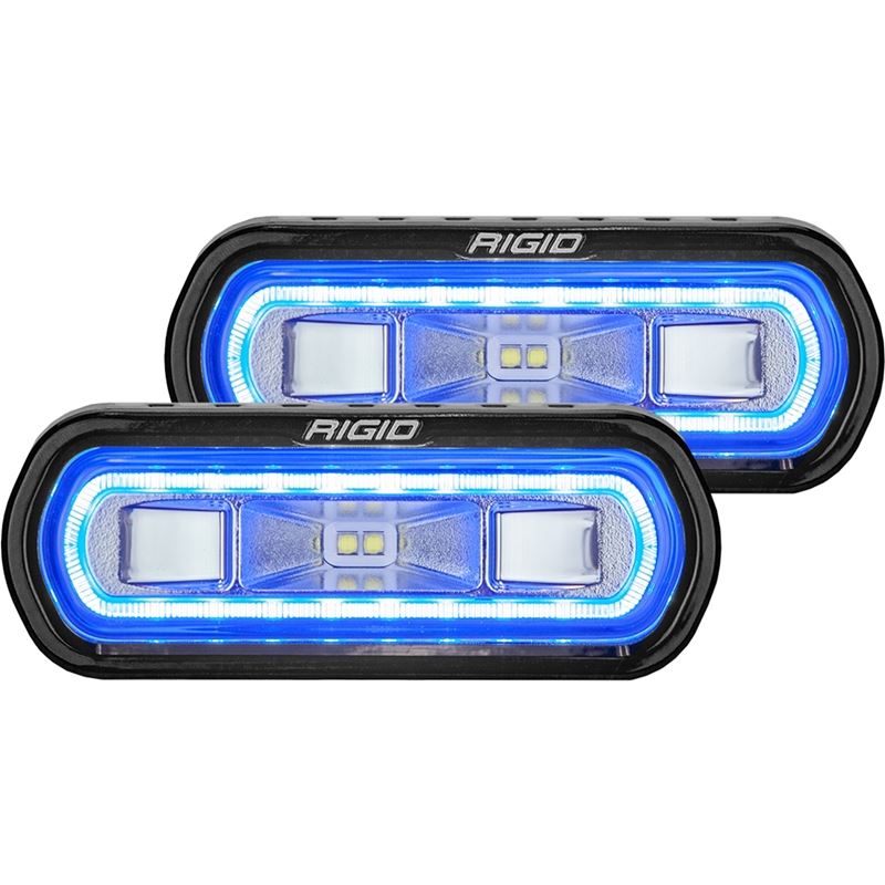 Rigid Industries SR-L Series Surface Mount LED Spreader Pair w/ Blue Halo - Universal (53121)