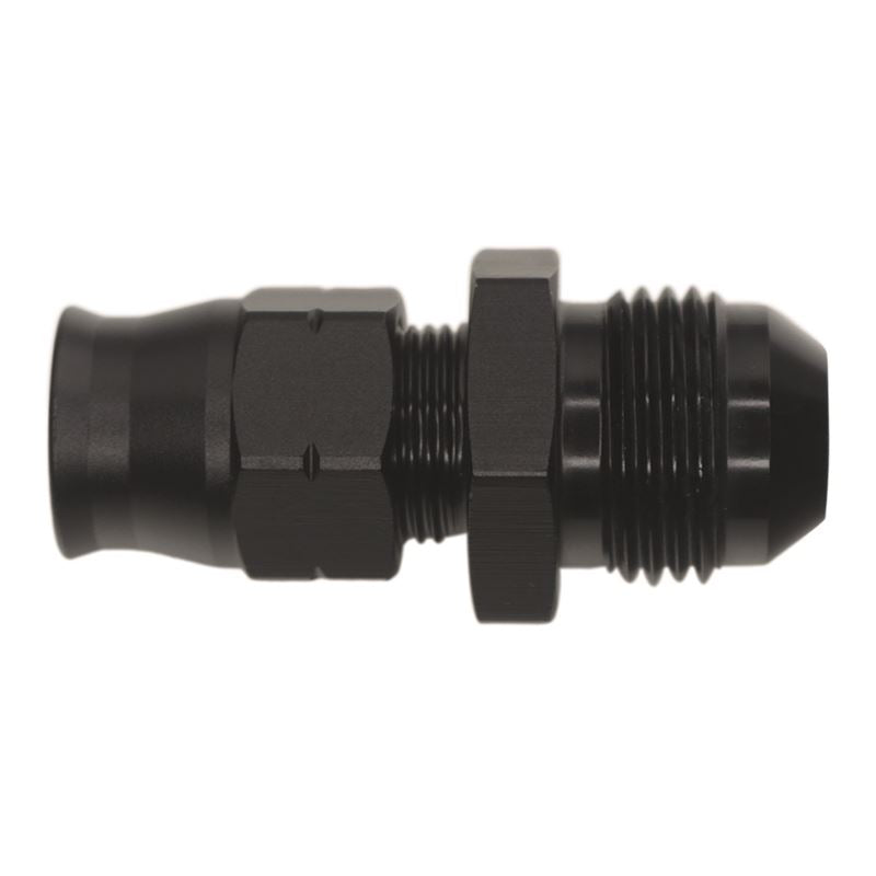 DeatschWerks 8AN Male Flare to 3/8in Hardline Compression Adapter - Anodized Matte Black(6-02-0110-B)