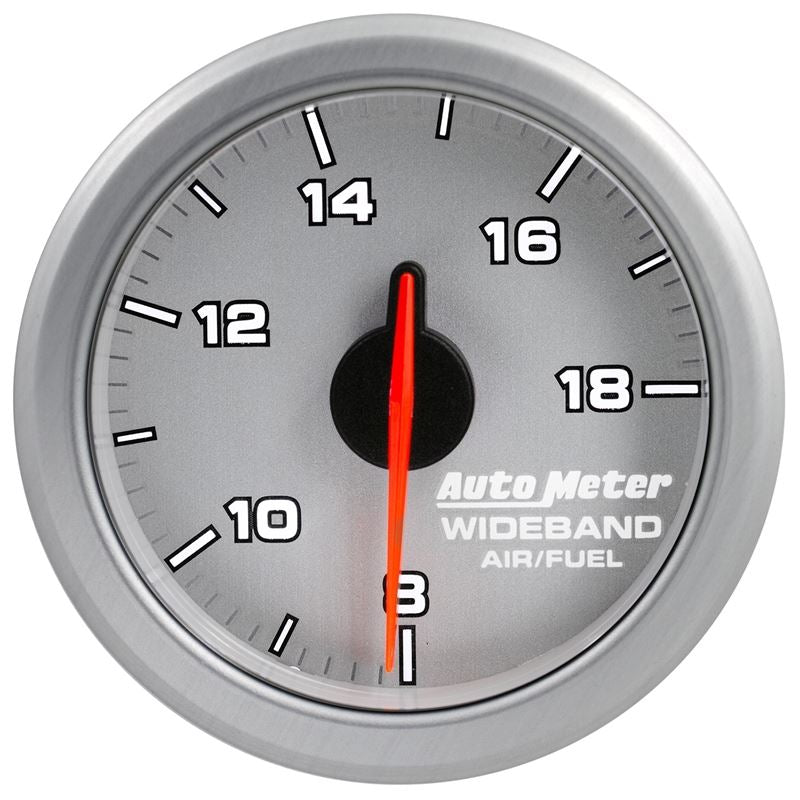 AutoMeter Airdrive 2-1/6in Wideband Air / Fuel Gauge 10:1-17:1 ARF Range - Silver (9178-UL)