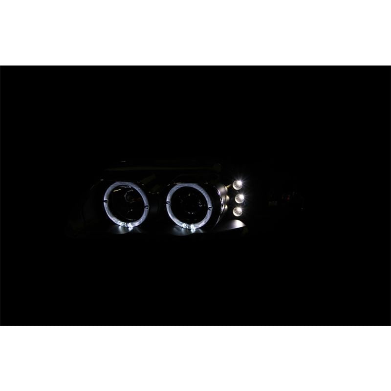 ANZO USA 1999-2004 Ford Mustang Projector Headlights Black G2 (Dual Projector) (121303)