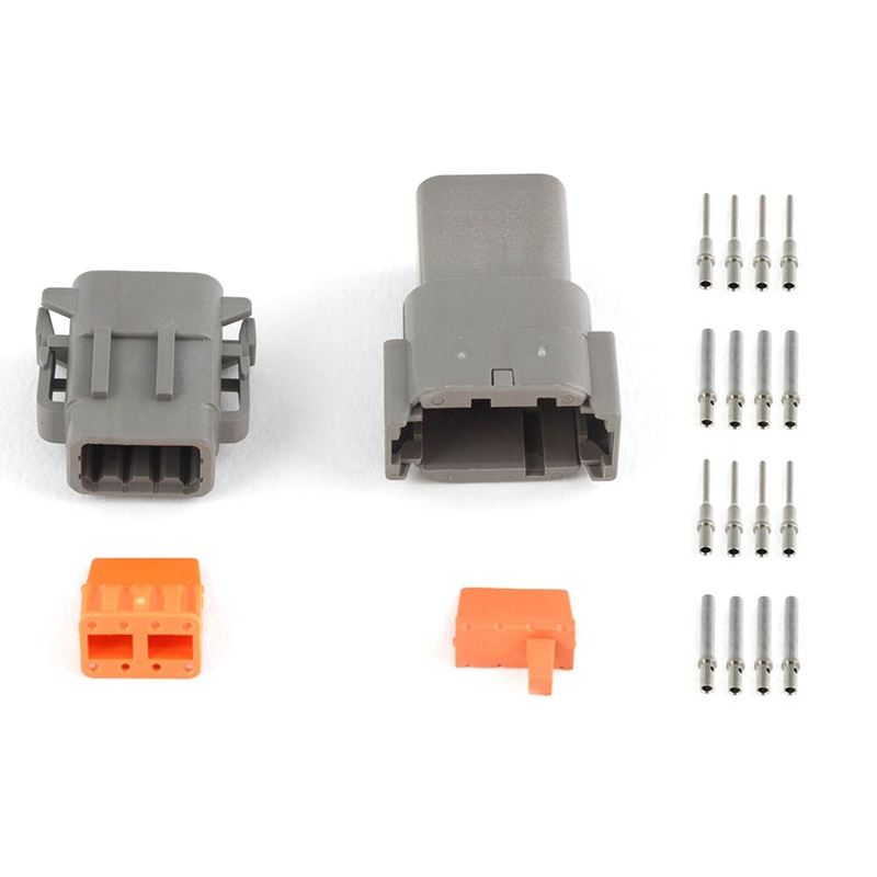 Haltech Plug and Pins Only - Matching Set of Deutsch DTM-8 Connectors (7.5 Amp) (HT-031016)