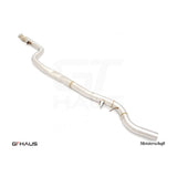 GTHAUS Meistershaft Full Cat-Back LSR Mid Resonator Delete Pipes (B48 Model Only); Stainless Steel (BM5213001)