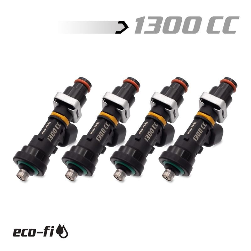 Blox Racing Eco-Fi Street Injectors 1300cc/min w/1/2in Adapter Honda B/D/H Series (Single Injector) (BXEF-06514.11-1300-SP)