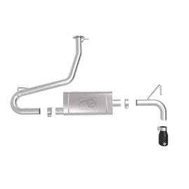 aFe Takeda 2-1/2 IN 304 Stainless Steel Axle-Back Exhaust System w/ Black Tips (49-37017-B)