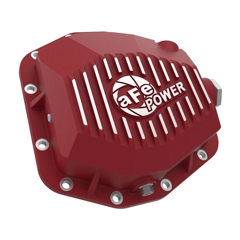 aFe Pro Series Dana M220 Rear Differential Cover Red w/ Machined Fins (46-71190R)