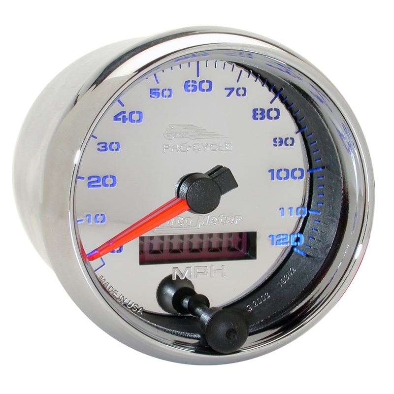 AutoMeter Pro-Cycle Gauge Speedo 2 5/8in 120 Mph Elec Chrome (19342)