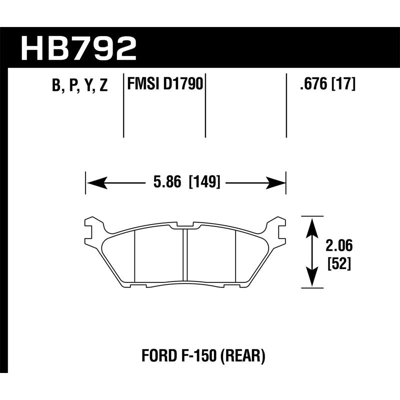 Hawk Performance Super Duty Brake Pads (HB792P.676)