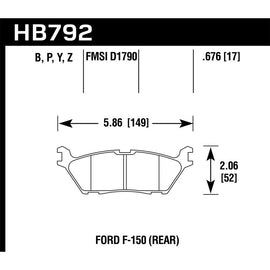 Hawk Performance Super Duty Brake Pads (HB792P.676)