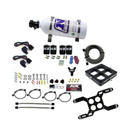 Nitrous Express Dominator Dual Stage Billet Crossbar Nitrous Kit (50-300 & 100-500HP) w/5lb Bottle (66047-05)