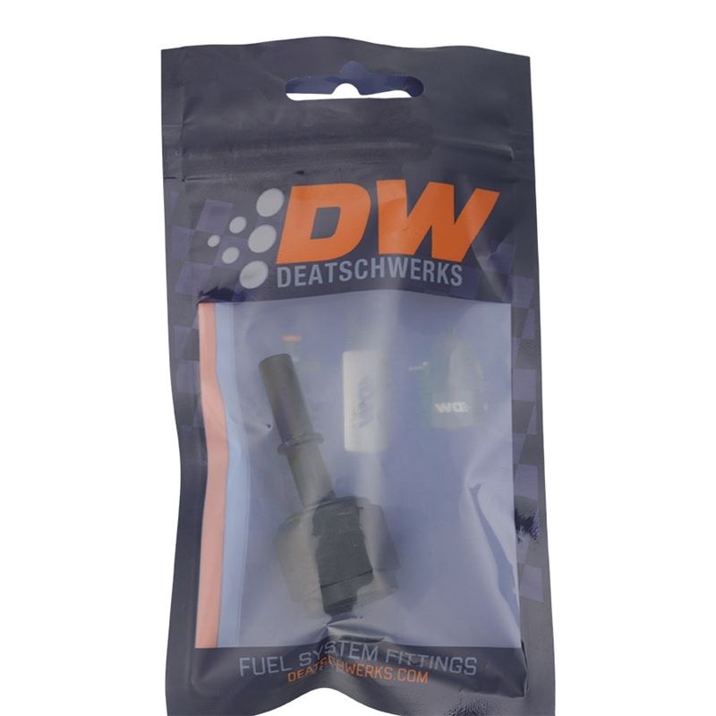 DeatschWerks 8AN Female Flare Swivel to 5/16in Male EFI Quick Disconnect - Anodized Matte Black (6-02-0132-B)