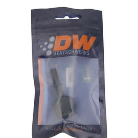 DeatschWerks 8AN Female Flare Swivel to 5/16in Male EFI Quick Disconnect - Anodized Matte Black (6-02-0132-B)