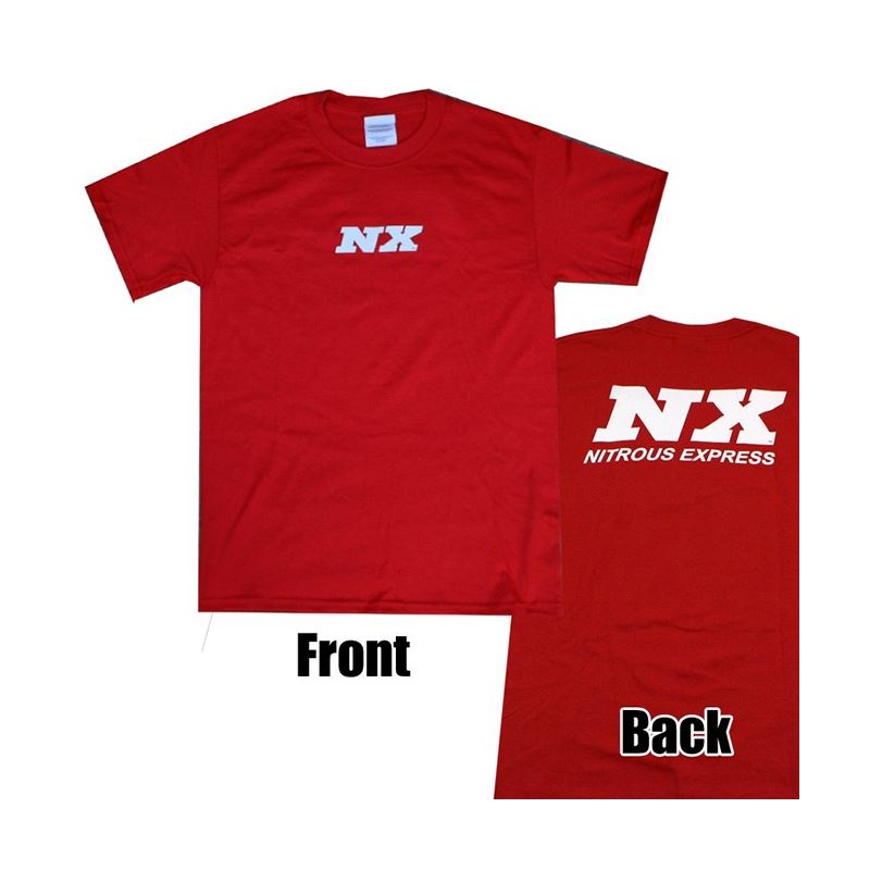 Nitrous Express X-LARGE RED T-SHIRT W/ WHITE NX (16568)