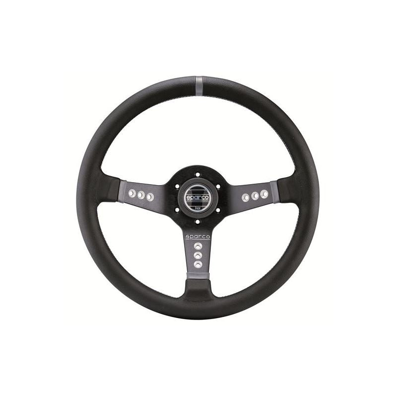 Sparco L777 Piuma Racing Steering Wheel, Black Leather (015L800PL)