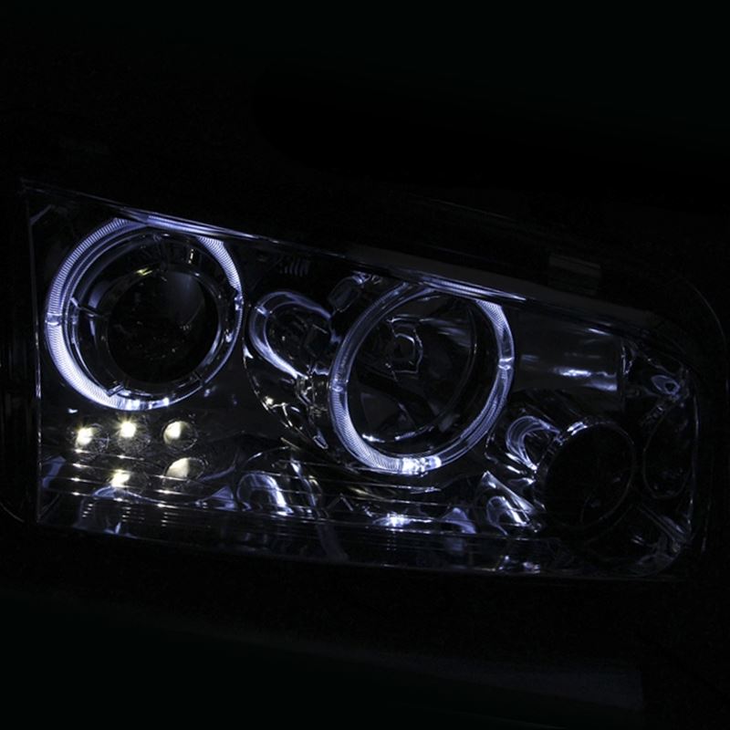 ANZO USA 2006-2010 Dodge Charger Projector Headlights w/ Halo Chrome (121382)