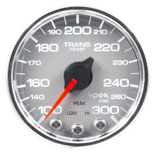 Load image into Gallery viewer, AutoMeter Spek-Pro Gauge Trans Temp 2 1/16in 300f Stepper Motor W/Peak and Warn Slvr/Chrm (P34221)