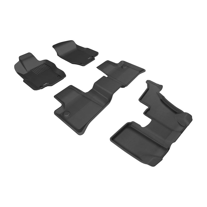 3D Maxpider KAGU Floor Mat, BLACK, 1ST ROW/2ND ROW/3RD ROW (L1MB01301509)