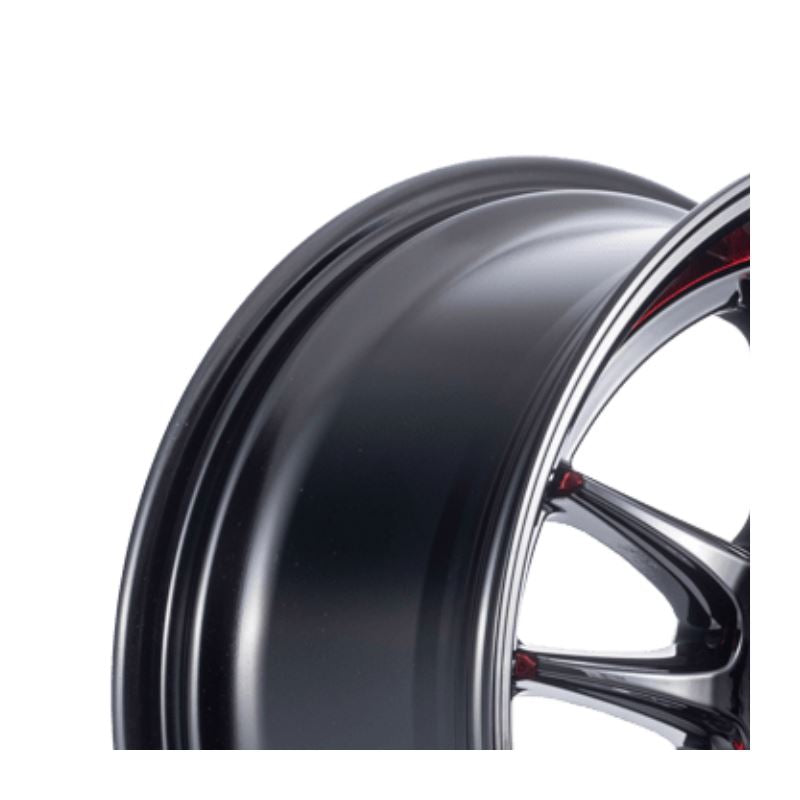 F1R F102 18x8.5 - Gloss Black/ Red Lip Wheel