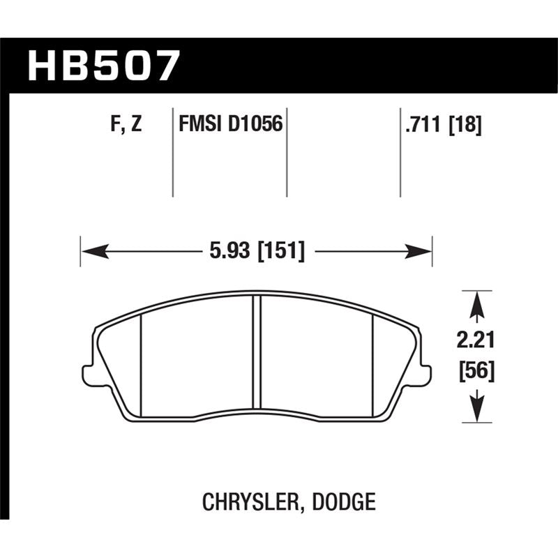 Hawk Performance Performance Ceramic Brake Pads (HB507Z.711)