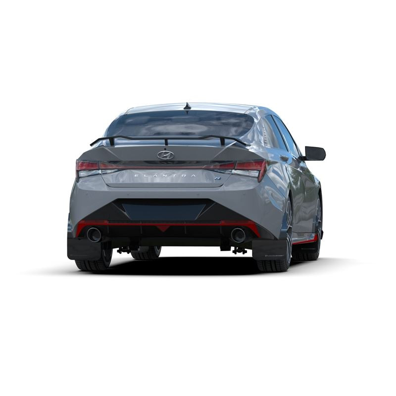 Rally Armor Black Mud Flap/White Logo for 2022 Hyundai Elantra N & N Line (MF79-UR-BLK-WH)