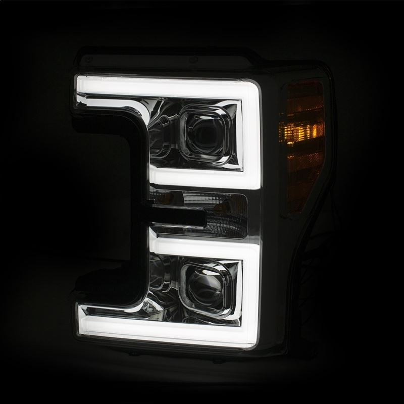 ANZO USA LED Headlights 17-18 Ford F-250 Super Duty Plank-Style L.E.D. Headlight Chrome (Pair) (111389)