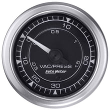 Load image into Gallery viewer, AutoMeter Chrono 2-1/16in 30INHG-30PSI Vaccum/Boost Gauge (8159)