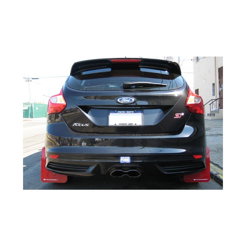 Rally Armor Black Mud Flap/Red Logo for 2013-2018 Ford Focus (MF27-UR-BLK/RD)